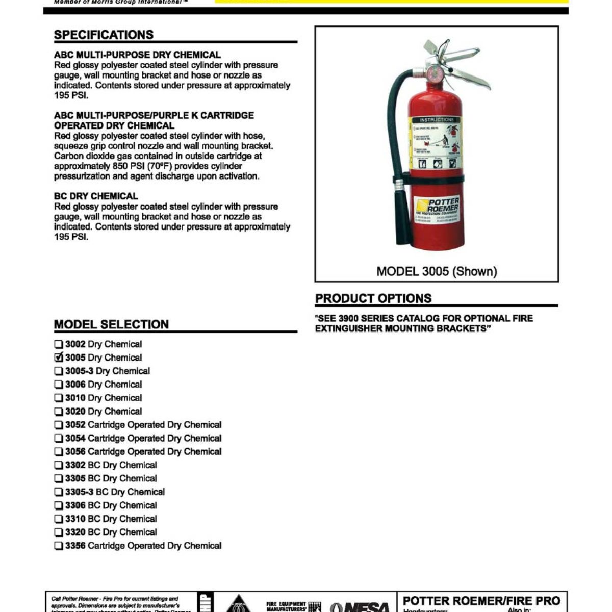 FIRE EXTINGUISHERS AND CABINETS
