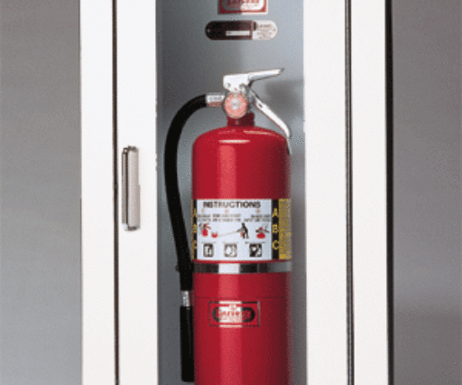 FIRE EXTINGUISHERS AND CABINETS